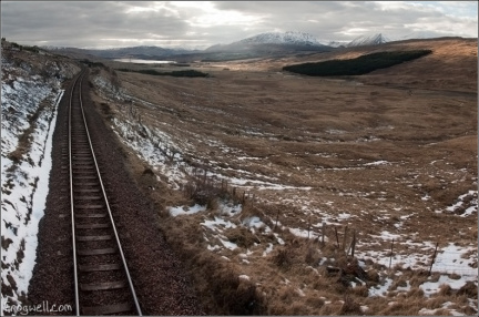 Railway line between Bridge of Orchy and Rannoch Station